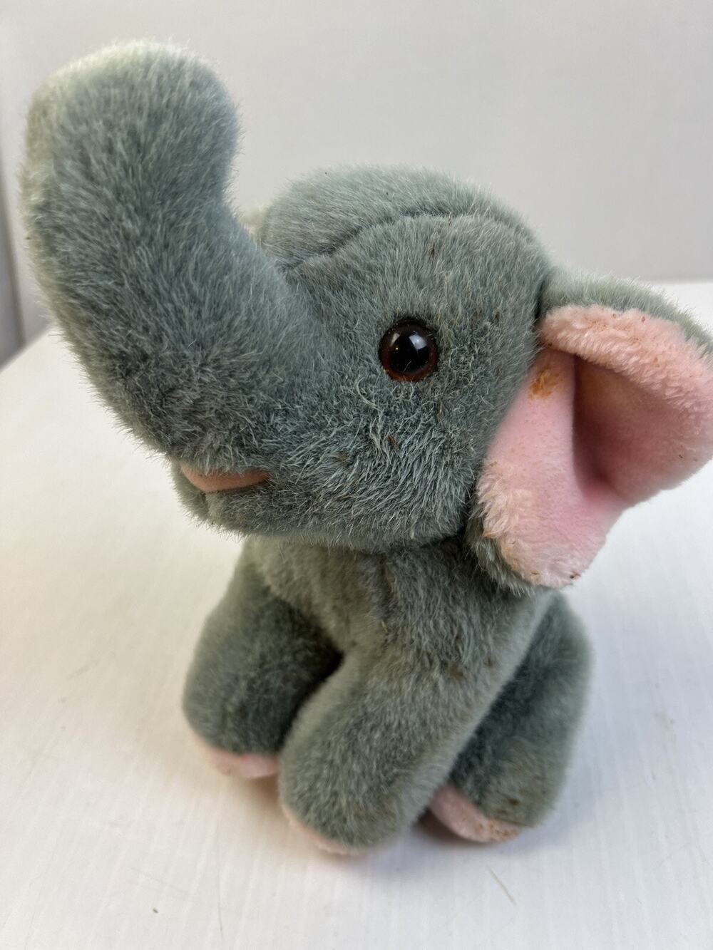 Fundamental Too 1987 Squeezem's Plush Elephant Gray Stuffie Vintage 80s